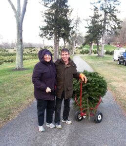 Annmarie and Joseph at the Christmas Tree Farm