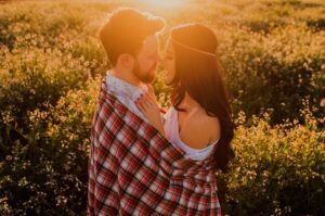 couple cuddling