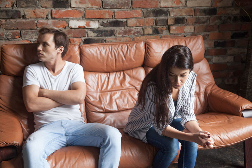 unhappy couple